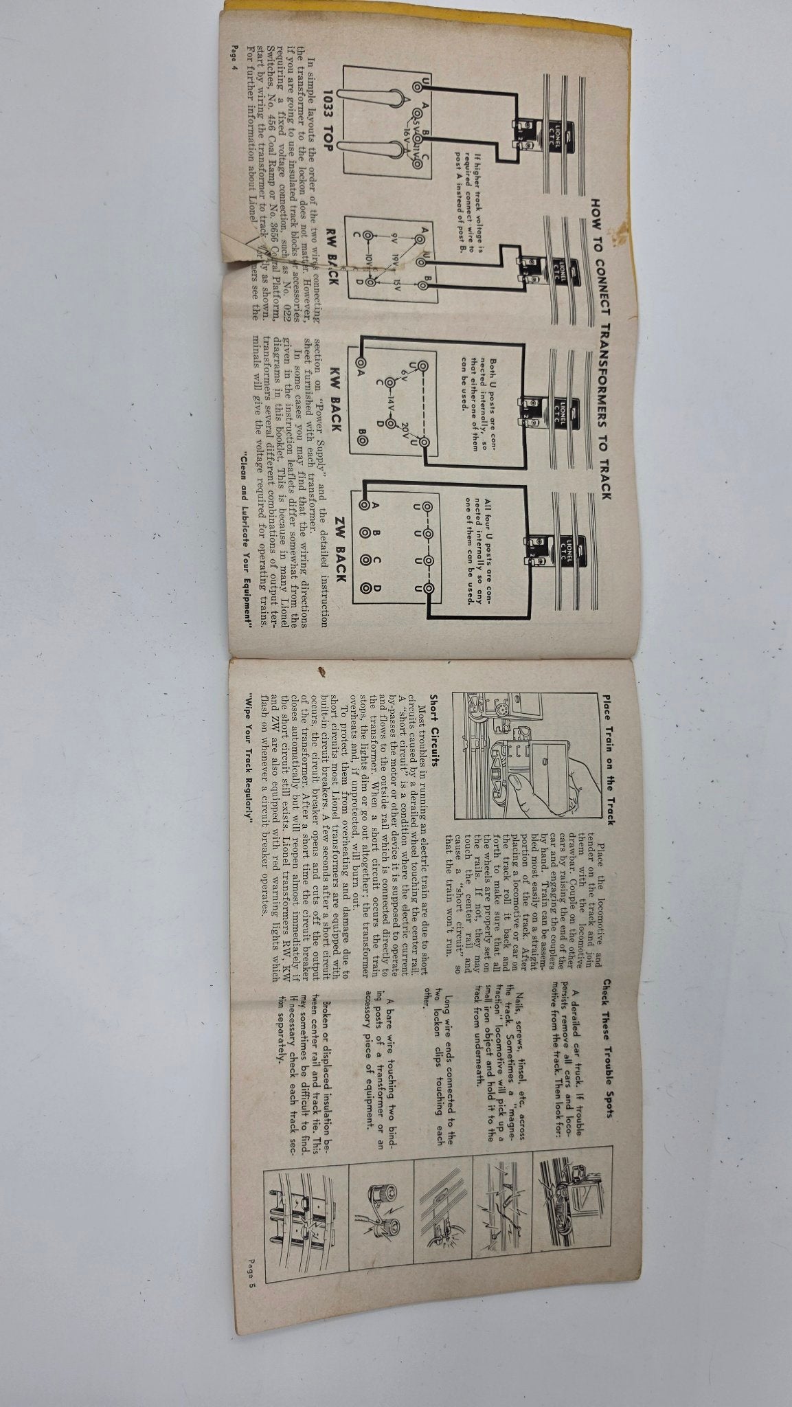 Lionel Trains Instruction Booklet — Vintage (Used)
