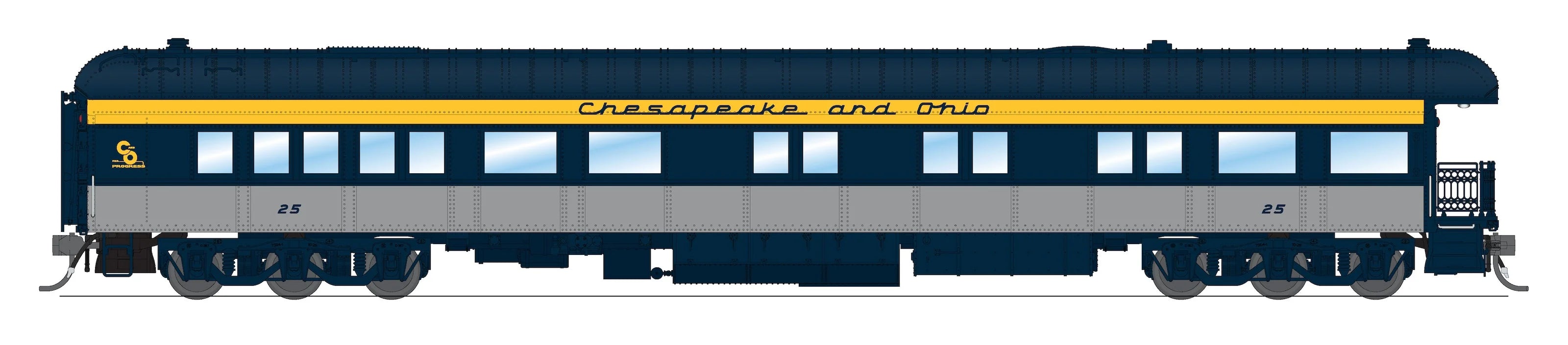 Broadway Limited Imports 8951 Chesapeake & Ohio Business Car #25, HO Scale