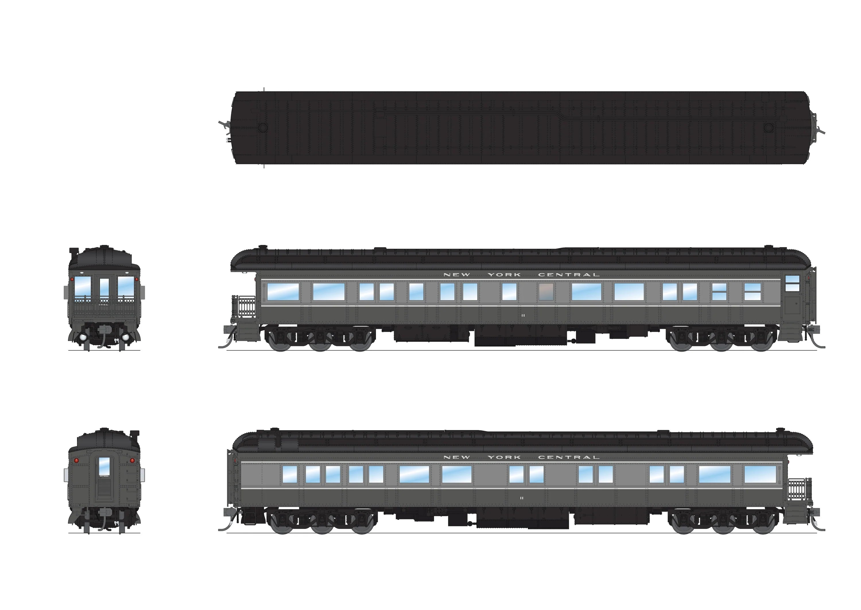 Broadway Limited Imports 8956 New York Central Business Car, #11, HO Scale