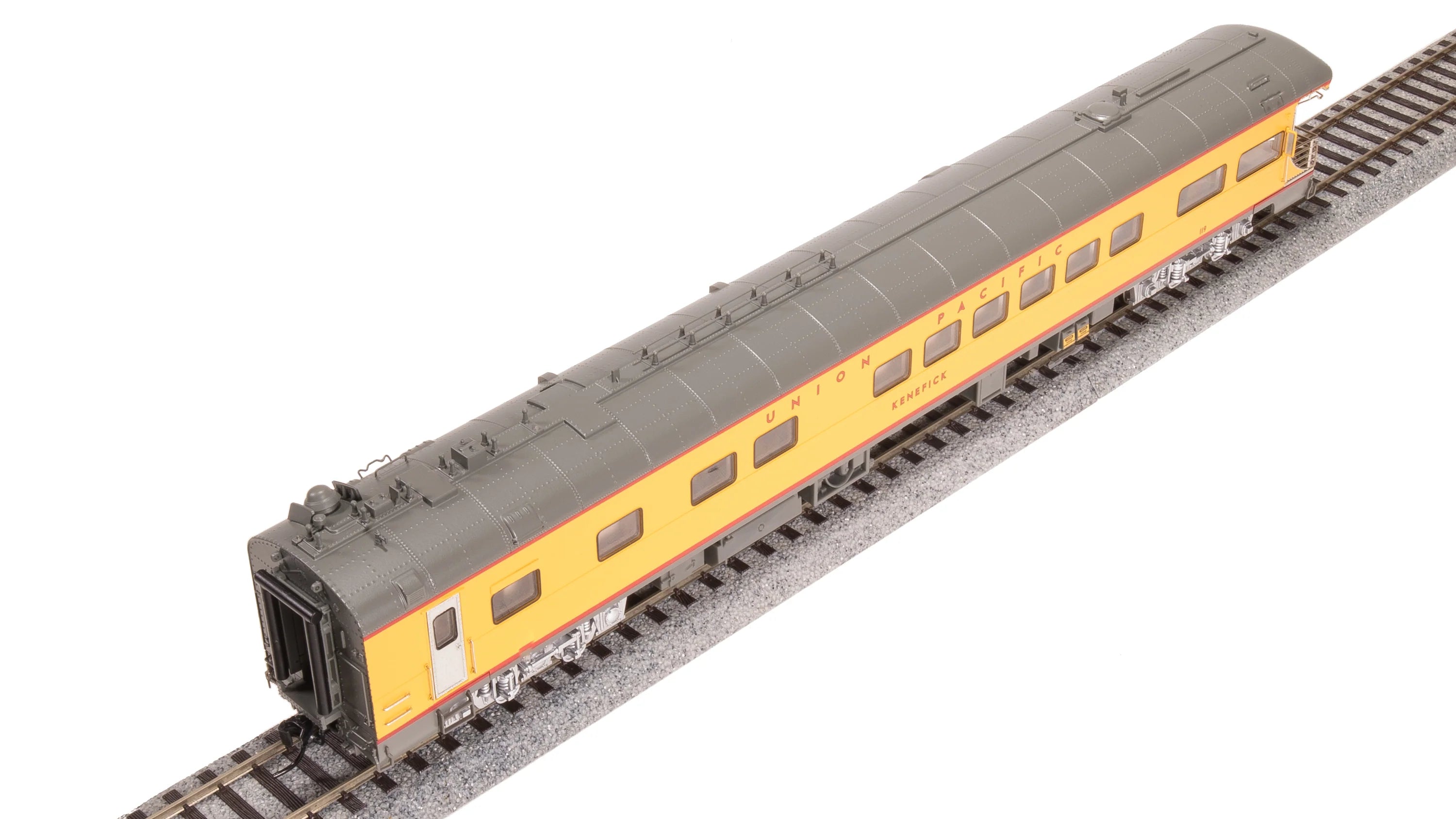 Broadway Limited Imports BLI-9012, HO Union Pacific Business Car, UP #119 "Kenefick", UP Shield on Rear