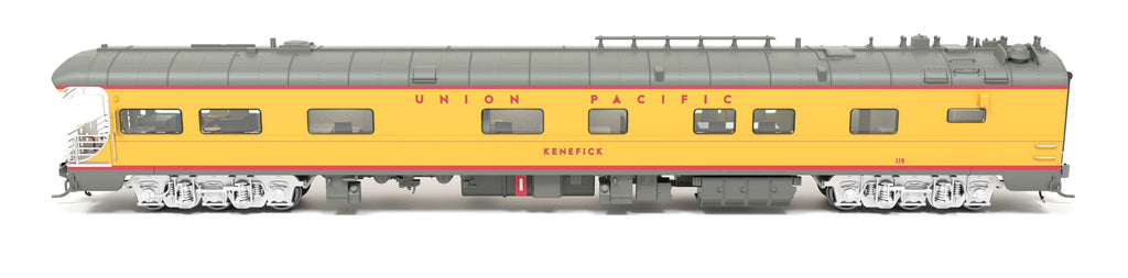 Broadway Limited Imports BLI-9017, HO Scale Union Pacific Business Car, UP #119 Kenefick, Missouri Bicentennial Drumhead