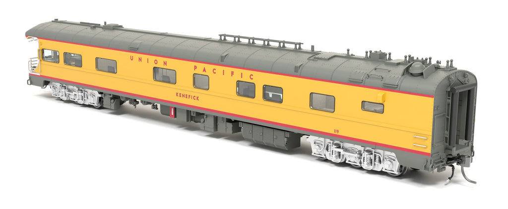 Broadway Limited Imports BLI-9017, HO Scale Union Pacific Business Car, UP #119 Kenefick, Missouri Bicentennial Drumhead