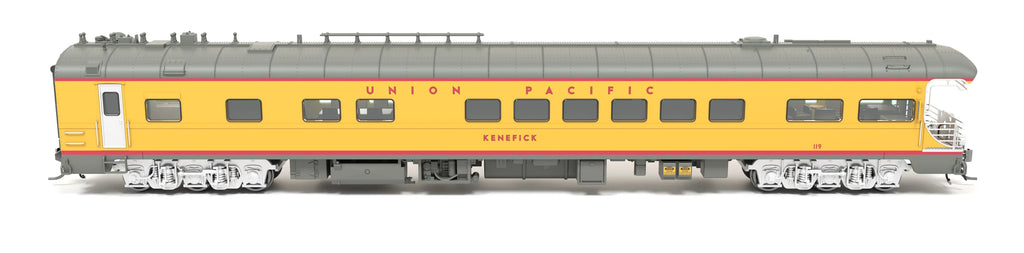 Broadway Limited Imports BLI-9017, HO Scale Union Pacific Business Car, UP #119 Kenefick, Missouri Bicentennial Drumhead