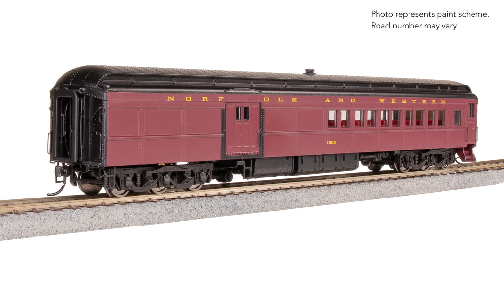 Broadway Limited Imports 9118 N&W Coach-Baggage Combine, #1506, Tuscan w/ Gold, HO Scale