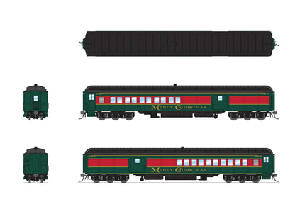 Broadway Limited Imports 9103 Heavyweight 5-Car Passenger Set, Christmas Paint Scheme, HO Scale