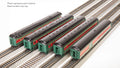 Broadway Limited Imports 9103 Heavyweight 5-Car Passenger Set, Christmas Paint Scheme, HO Scale