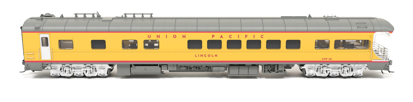 Broadway Limited Imports 9591 Union Pacific Business Car, UP #101 "Lincoln", 2020-Present Appearance, UP Shield on Rear, HO