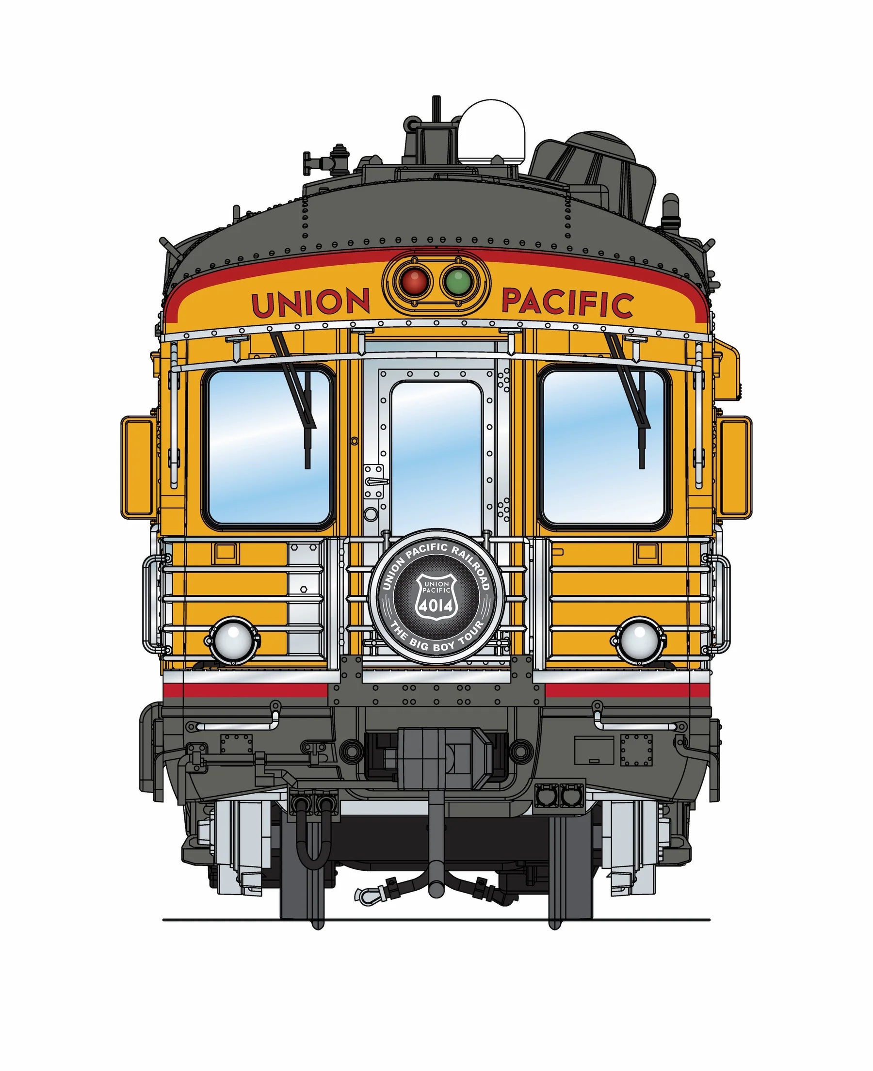 Broadway Limited 9592 HO Union Pacific Business Car, UP #101 "Lincoln", Big Boy Tour Drumhead