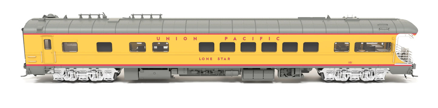 9593 Union Pacific Business Car, UP #101 "Lone Star", Blue "150 Years" Drumhead, HO