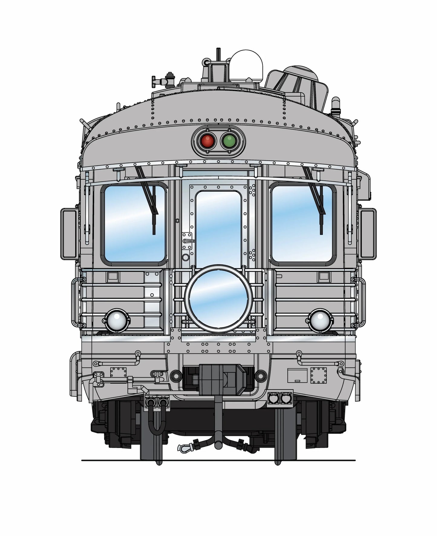 BLI 9596 Union Pacific Business Car #101, Painted Primer Gray, Black Trucks, HO Scale