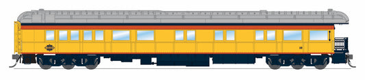 Broadway Limited 9722 Heavyweight Business Car Observation - Ready to Run -- Chessie Steam Special #18 (yellow, blue, vermillion, silver) HO Scale