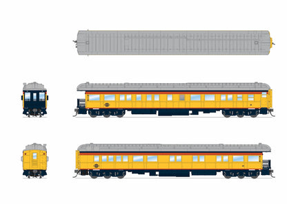 Broadway Limited 9722 Heavyweight Business Car Observation - Ready to Run -- Chessie Steam Special #18 (yellow, blue, vermillion, silver) HO Scale