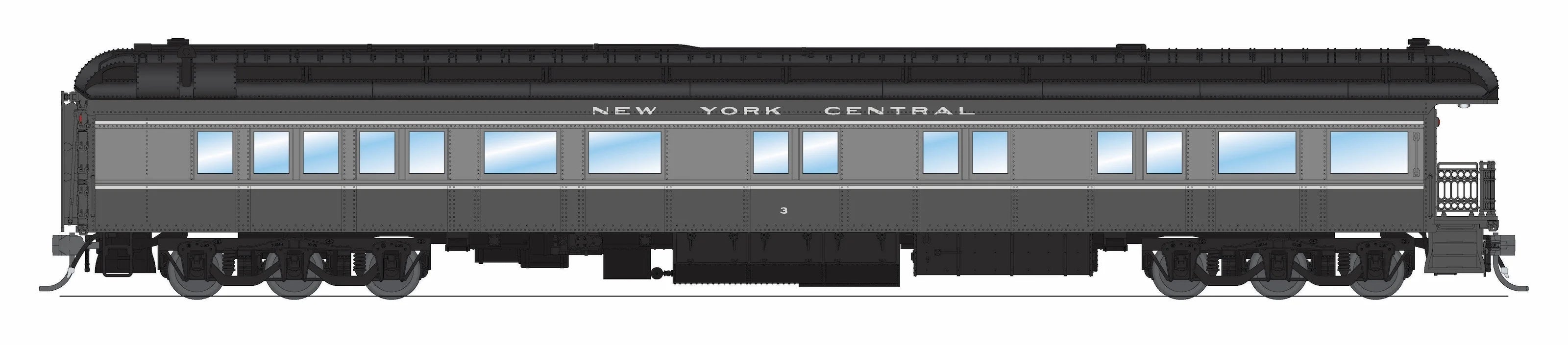 Broadway Limited Imports 9723 New York Central Business Car #3, Two-Tone Gray, HO Scale