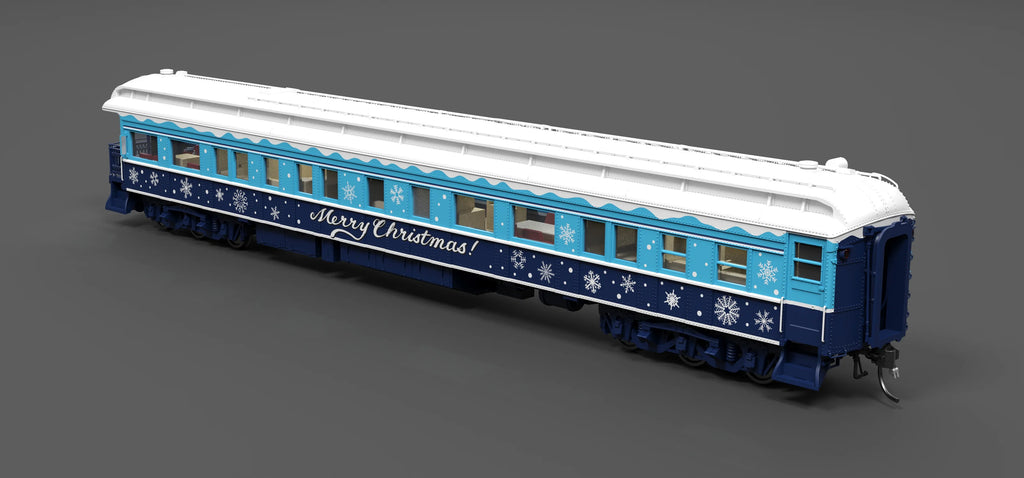 Broadway Limited Imports 9725 Blue & White Holiday Business Car, HO Scale