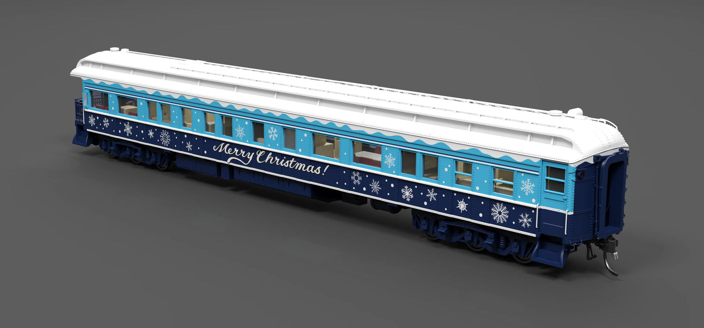Broadway Limited Imports 9725 Blue & White Holiday Business Car, HO Scale