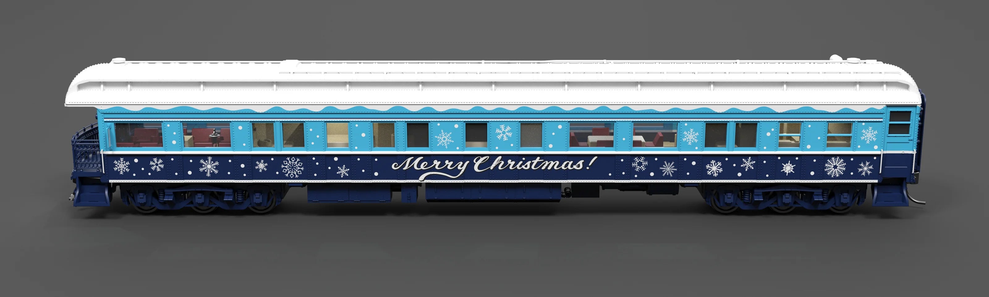 Broadway Limited Imports 9725 Blue & White Holiday Business Car, HO Scale