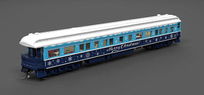Broadway Limited Imports 9725 Blue & White Holiday Business Car, HO Scale