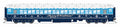 Broadway Limited 9739 Blue & White Holiday-themed Passenger Coach, HO Scale