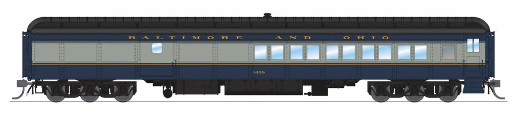 Broadway Limited 9741 B&O Baggage-Combine Car #1438, Blue & Gray, HO Scale