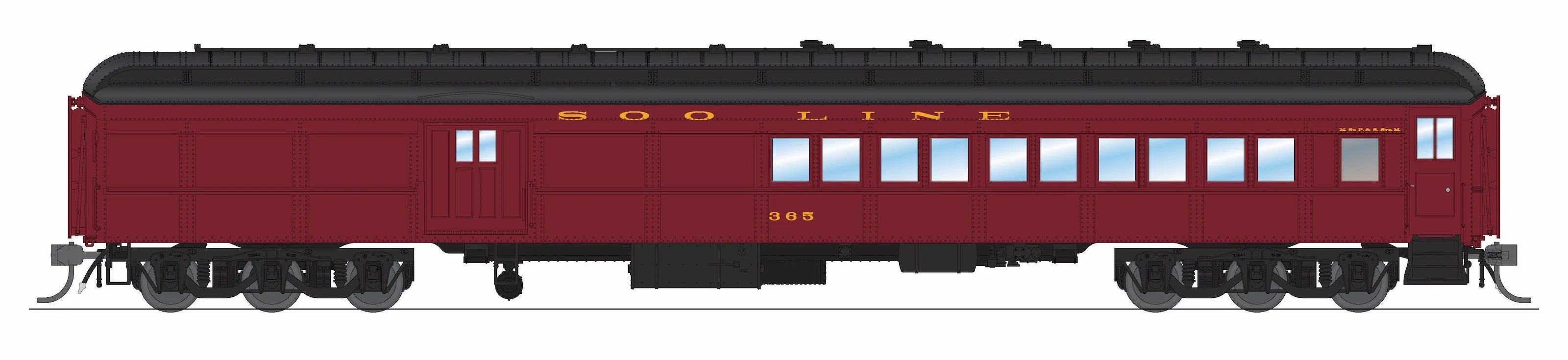 Broadway Limited 9750 SOO Line Baggage-Combine Car #365, HO Scale