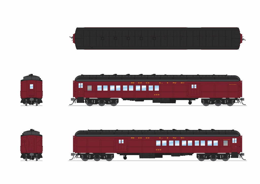 Broadway Limited 9750 SOO Line Baggage-Combine Car #365, HO Scale