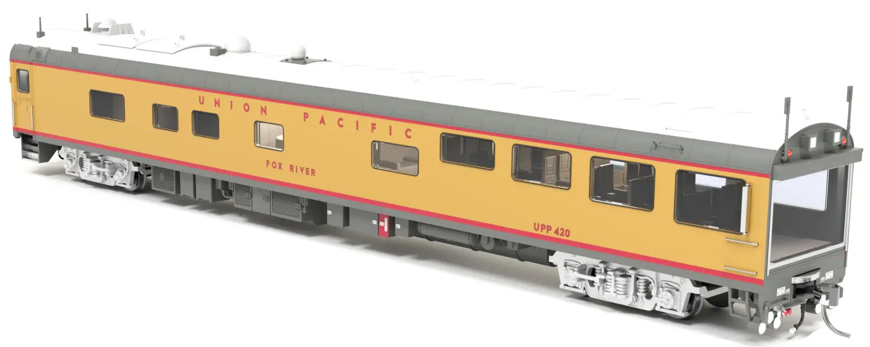 Broadway Limited 9106 HO Union Pacific Track Inspection Car, “Fox River”, 2006 - Present Appearance