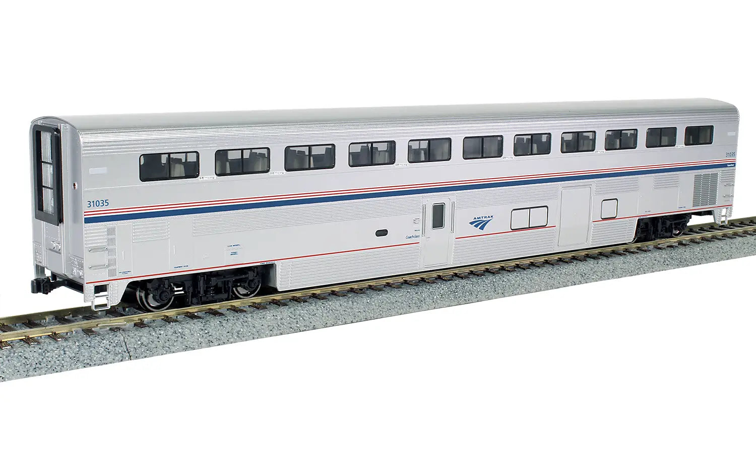 Kato 35-6095-1 HO Amtrak Superliner I Coach-Baggage Phase VI #31031 LIGHTED