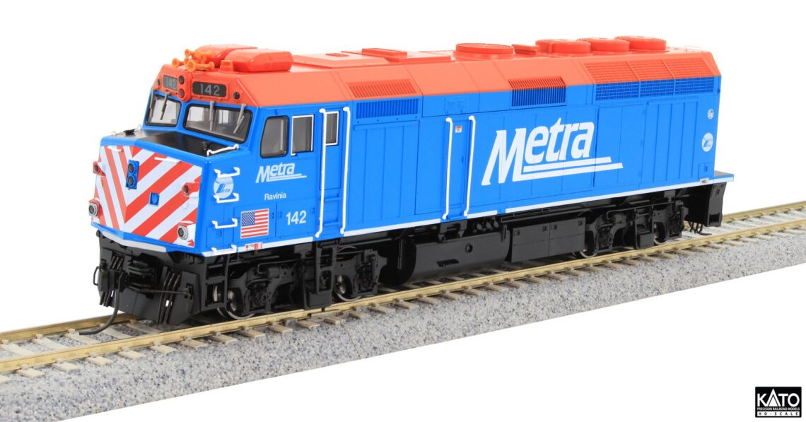 KATO 37-6274-S (HO) F40PH with Ditchlights Chicago Metra Standard Paint #142 Ravinia w/ Sound