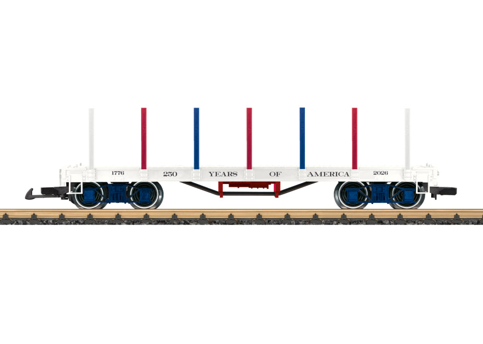 LGB 40598 Flat Car Celebrating 250 Years of America w/Metal Wheels