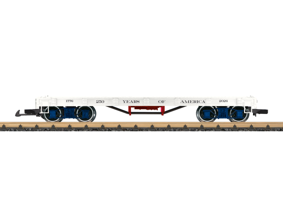 LGB 40598 Flat Car Celebrating 250 Years of America w/Metal Wheels