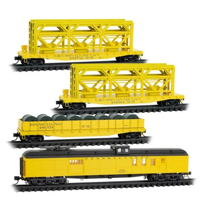 Micro-Trains Line 98302277 PRR MOW 4Pk 489782 489804 489558 495204 N