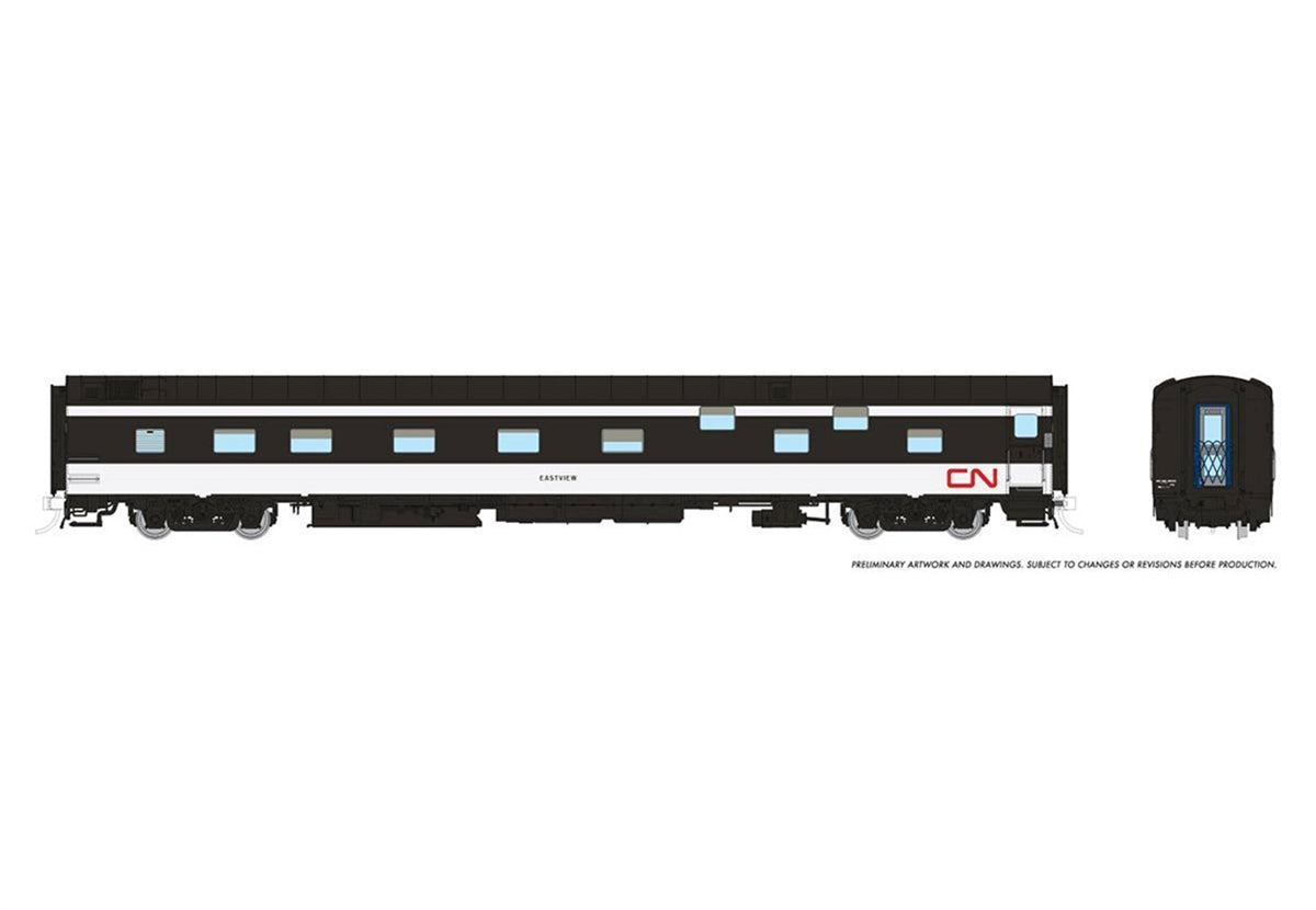 Rapido 101156 HO Duplex Sleeper: CN - Wet Noodle Scheme: #1111 Eastview