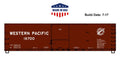 Accurail® 81782, HO Scale Kit, Double Sheath Wood Box Car, Western Pacific WP #16700