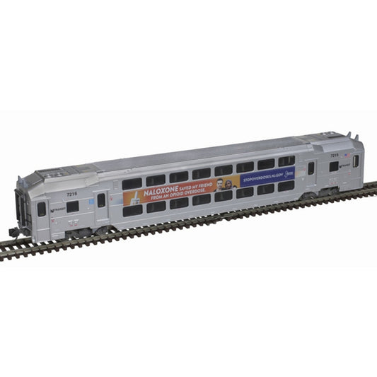 Atlas Master 50006834 - Multi Level Trailer w/Toilet New Jersey Transit 7216 - N Scale