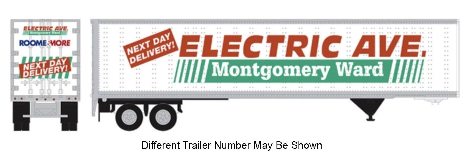 Atlas 20007829 - 45' Pines Trailer Montgomery Ward (White/Red/Blue) 4128 - HO Scale