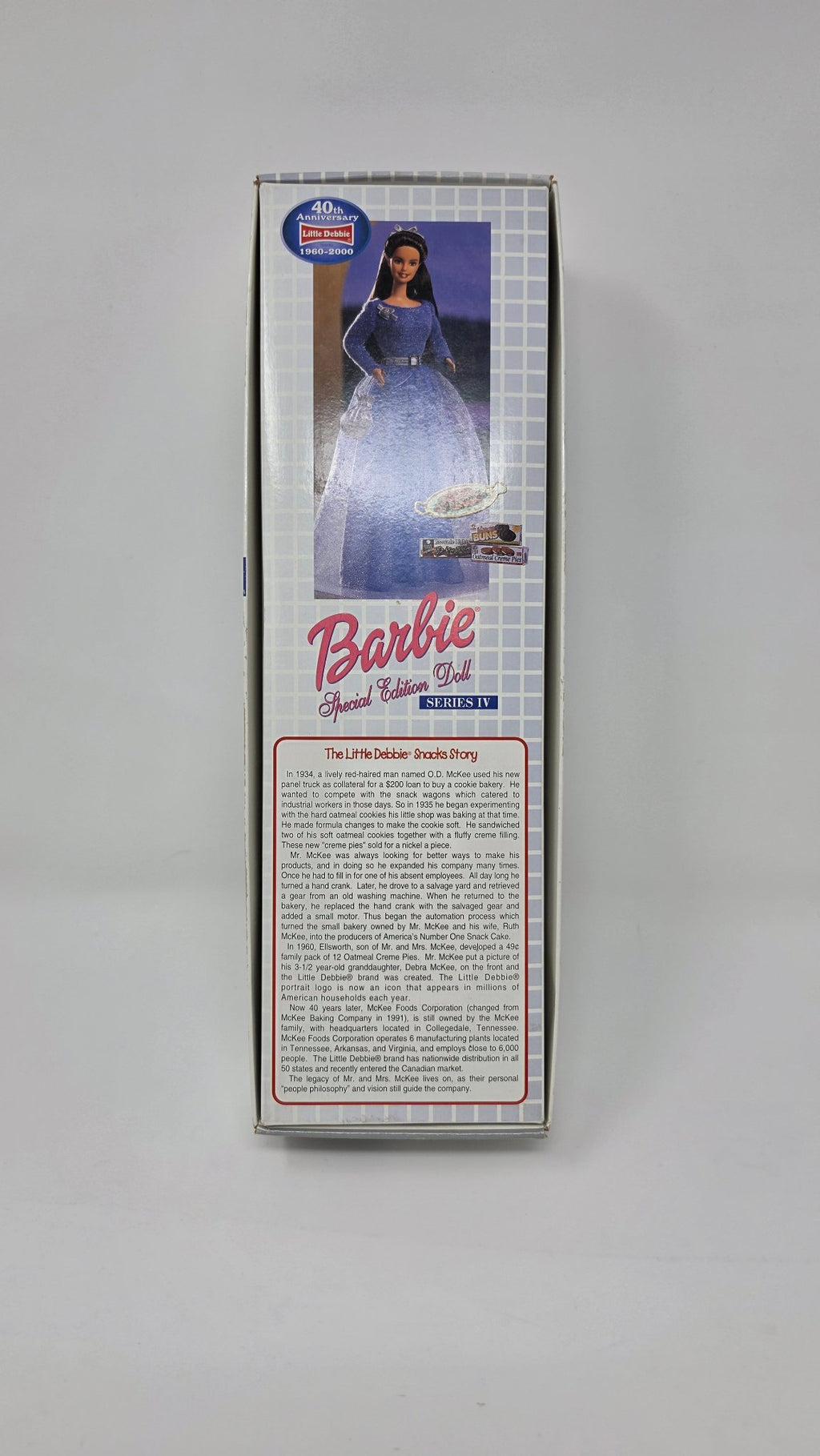 Little Debbie Barbie box back with story