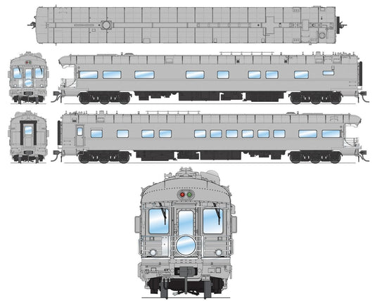 Broadway Limited Imports BLI-9016, HO Union Pacific Business Car, Painted Primer Gray w/ Black Trucks