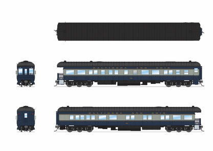 BLI 9721 HO Scale Pullman Business Car Baltimore & Ohio "B&O 100" (Blue & Gray Scheme)