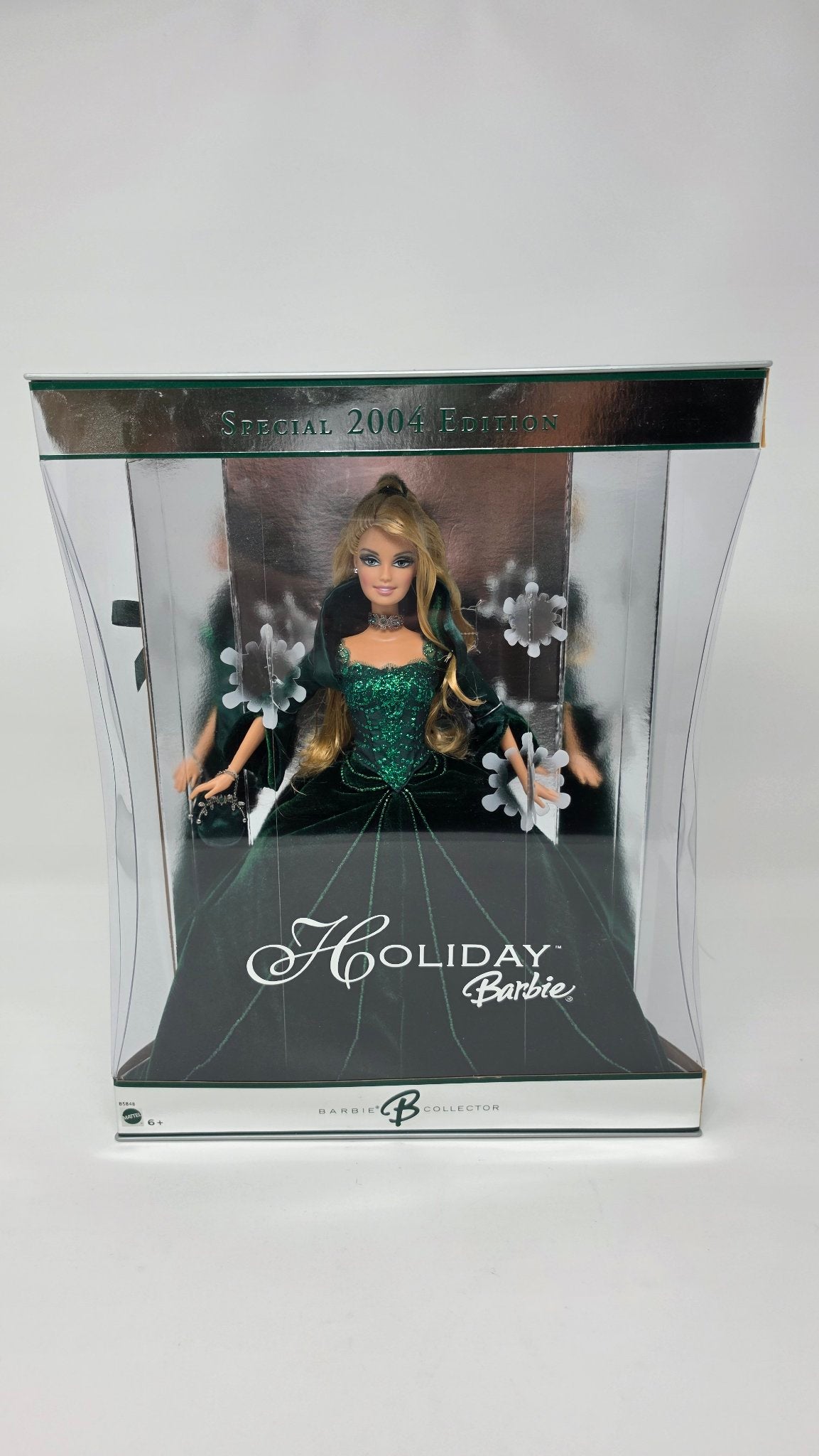 2004 Holiday Barbie green velvet gown box front
