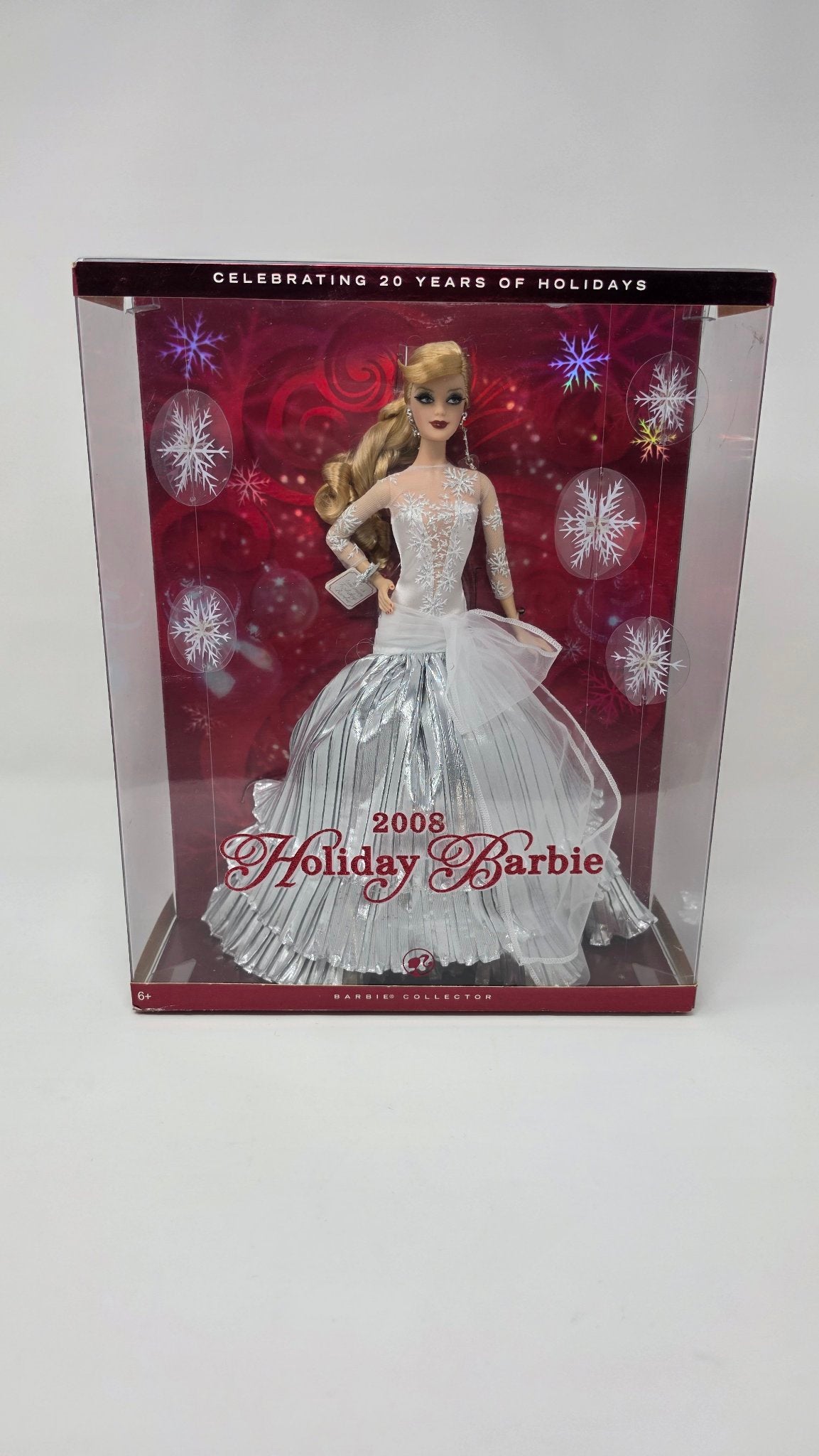 2008 Holiday Barbie 20th anniversary box front