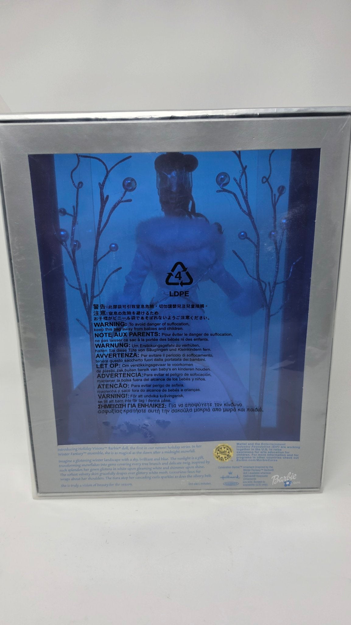 2003 Holiday Visions Barbie box back