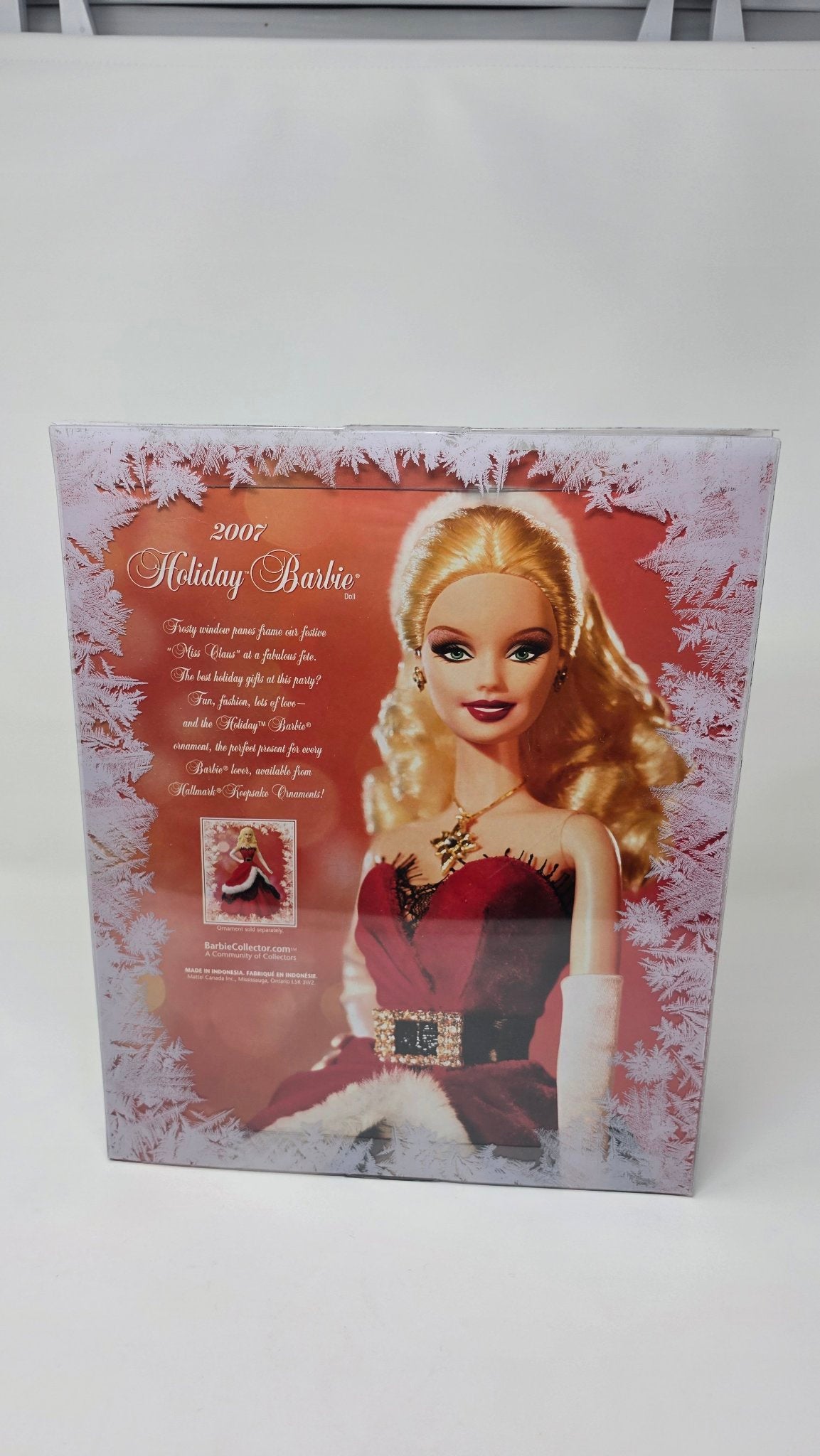2007 Holiday Barbie box back