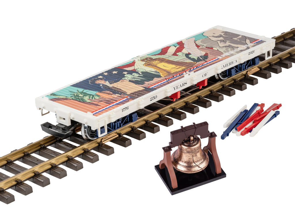 LGB 40598 Flat Car Celebrating 250 Years of America w/Metal Wheels