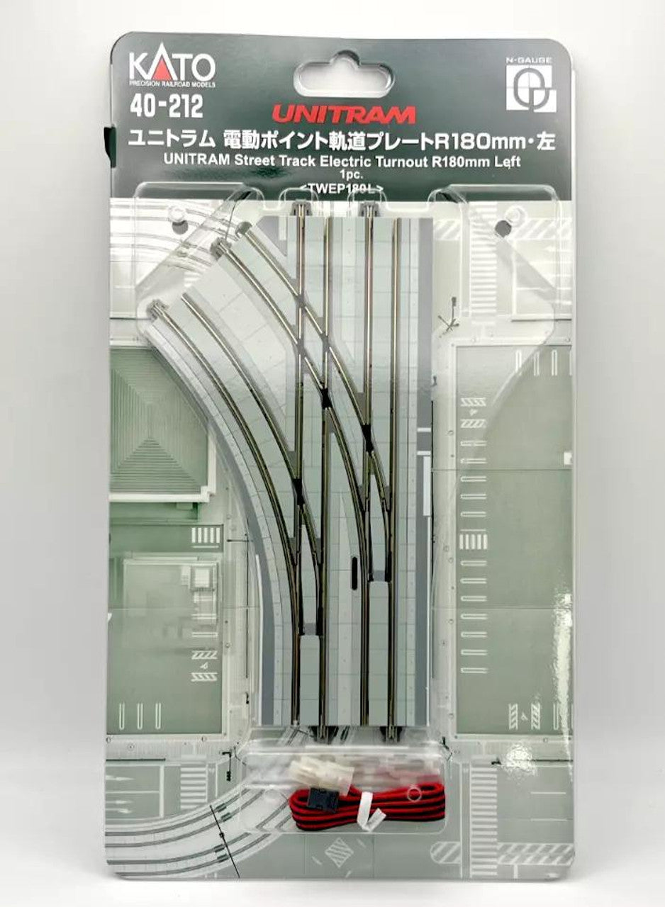Kato 40-212 - UNITRAM Street Track Electric Turnout Left - N Scale