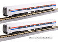 Kato 106-6293, N Scale Amtrak AMTK Amfleet II Phase III Coach 2-Car Set