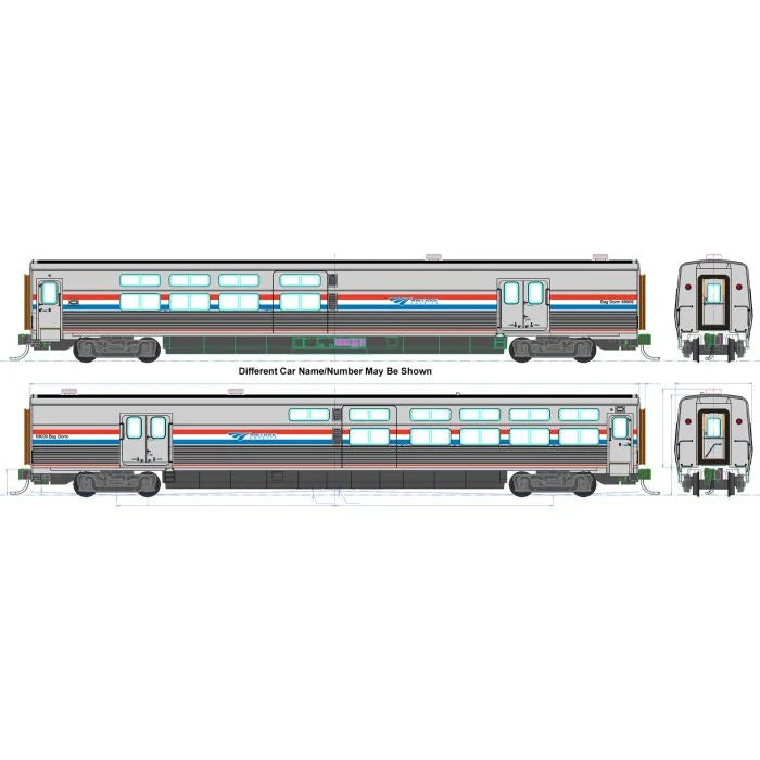Kato HO 35-6242 Amtrak Viewliner II Baggage-Dorm 'Phase III' Scheme AMTK #69009