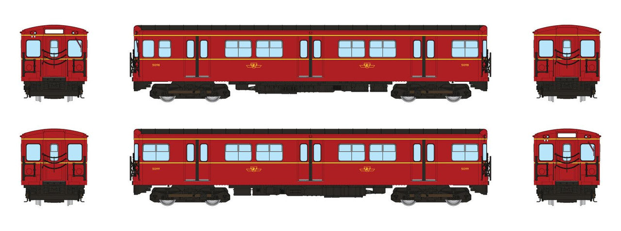 Rapido 206503 - TTC G-Class Subway A-B Train #2 (DCC and Sound) #5098+5099 - HO Scale