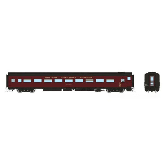 Rapido 100379 HO Scale Lightweight Coach BC Rail 168280 Sunset Beach
