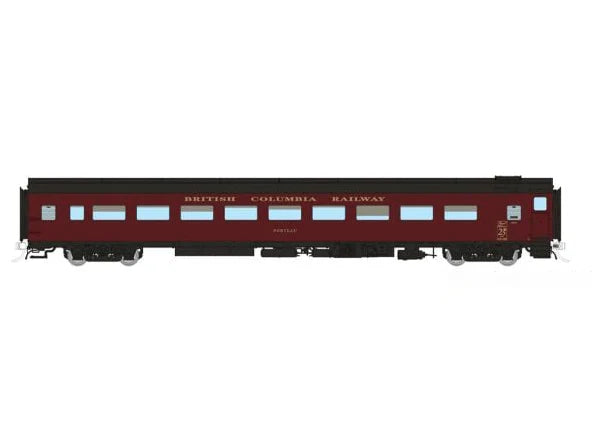 Rapido 100379 HO Scale Lightweight Coach BC Rail 168280 Sunset Beach