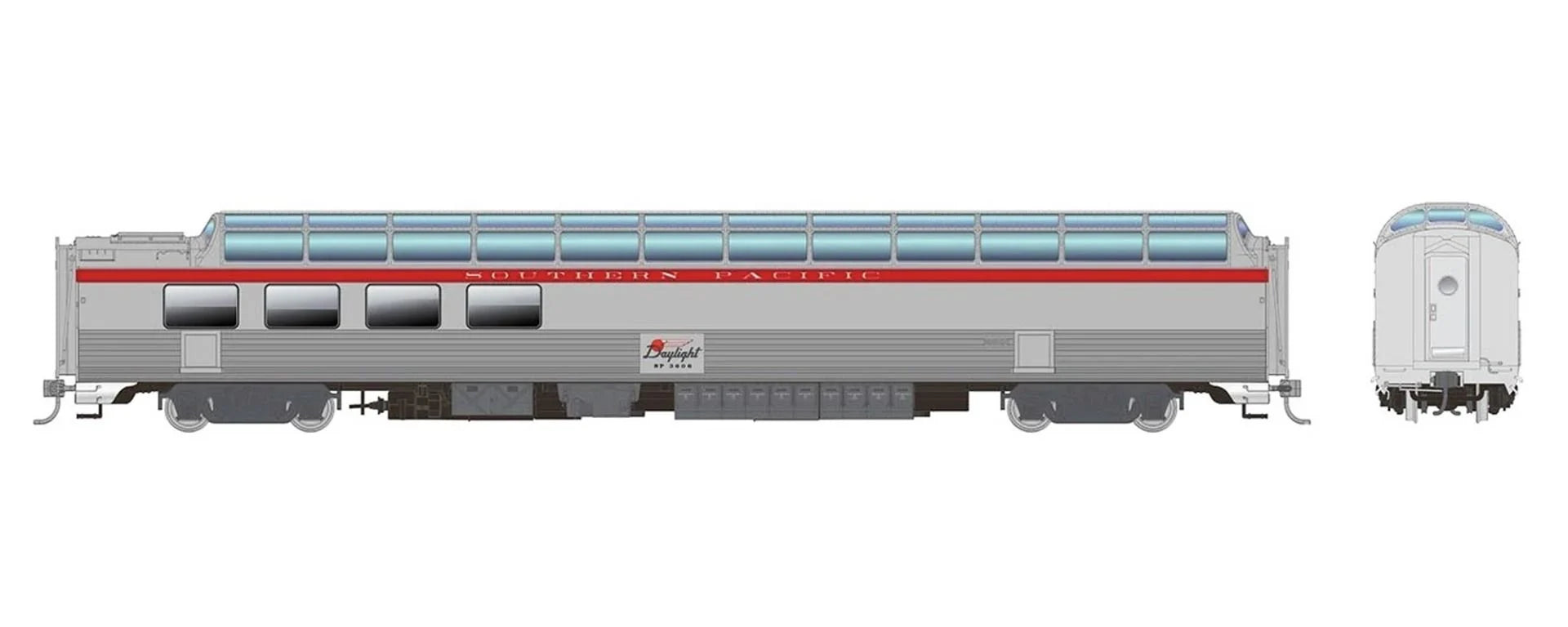 Rapido 175009 HO SP Dome-Lounge w/Fluted Sides: SP - General Service: #3603